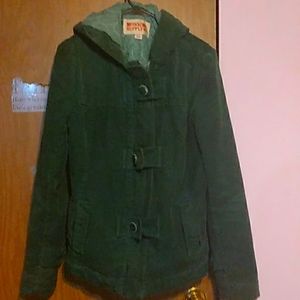 Mossimo Supply Co corduroy jacket; size large; hunter Green